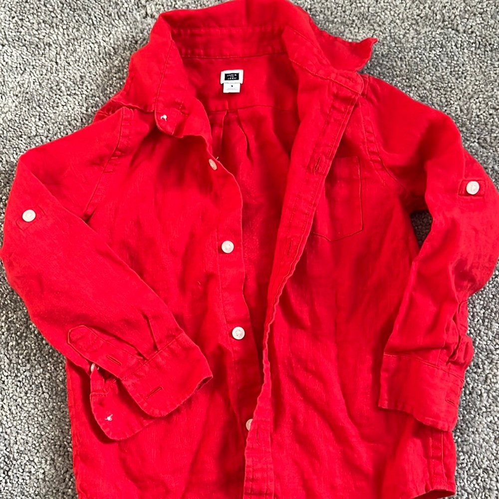 Janie and Jack 💯 linen shirt